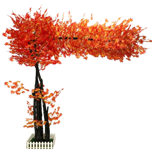 仿真红枫树大型影视造景假树红枫树藤酒店室内装饰摆设仿真红枫树