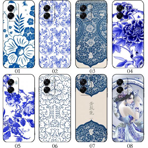 青花瓷花纹 适用iQOO Z8/9/Neo6 SE/Z6/U5/11 Pro/11S/10/Z7/8/Neo8/Neo7/红米 12/12R/realme V30t/手机壳