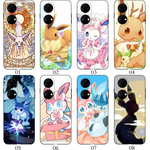 月亮太阳仙子伊布 适用 荣耀 100/200/300/荣耀V40轻奢版/Play7T Pro/Ultra/三星Galaxy S23/S24 FE/P手机壳