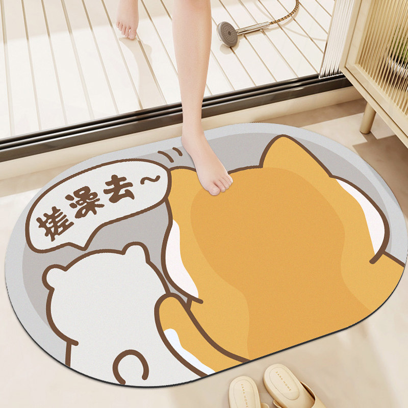 化妆室矽藻泥强吸水凉垫卡通动漫门口防摔速干 干脚垫厕所门垫浴,个性定制/设计服务/DIY,地毯/地垫定制,淘宝优惠券,粉丝福利购,淘宝优惠卷