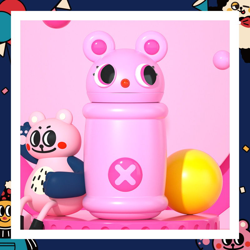 cocomango小熊保温杯可爱316