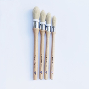 榭得堂猪鬃油画墩猪鬃圆刷画墩2918丙烯水粉刷古典油画敦煌壁画刷