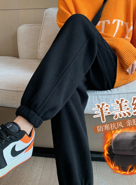 孕妇运动裤秋冬款加绒加厚卫裤