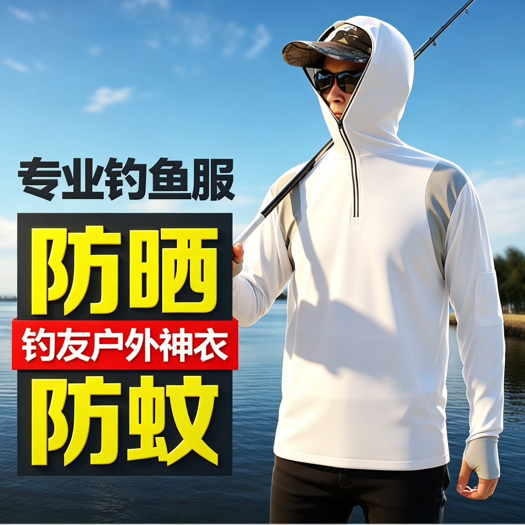 钓鱼服速干透气轻薄冰丝防晒衣图片