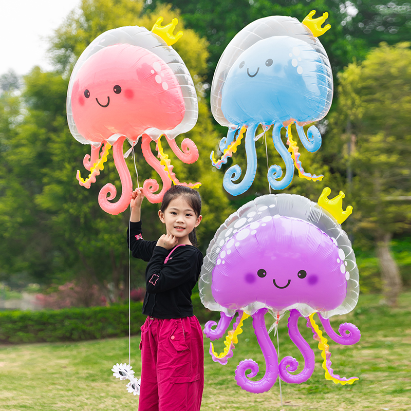 六一儿童节球中球水母章鱼气球泡泡球双层透明卡通飘空生日61装饰-封面