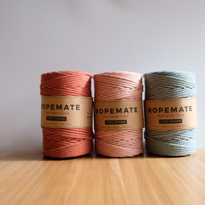 三股彩色棉绳钩编手工编织材料