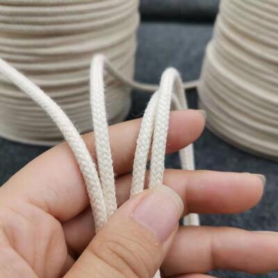 本白2.5 3 4 5mm纯棉包芯绳手工DIY材料挂毯车挂材料包编织绳