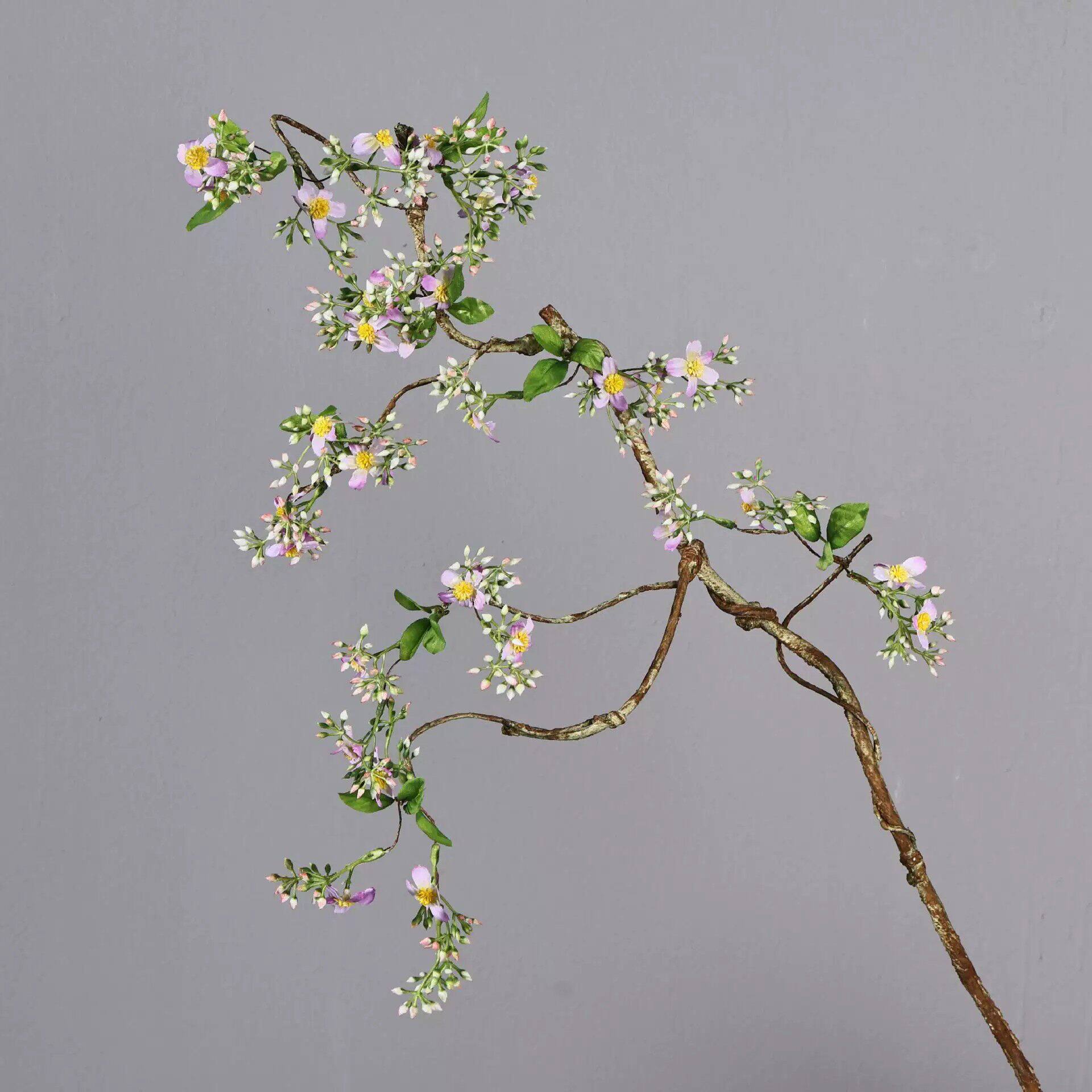 海棠花藤仿真花家居客厅餐桌装饰假花摆设仿生塑料花干花插花摆件