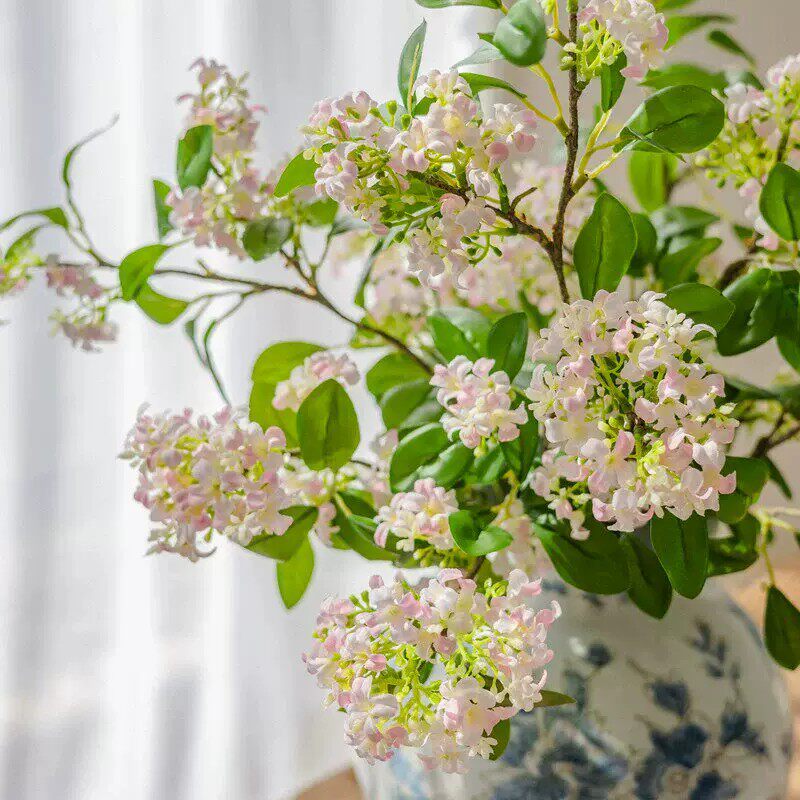 千里香桂花仿真花假花摆设欧式高档轻奢客厅酒店餐桌花艺摆件装饰