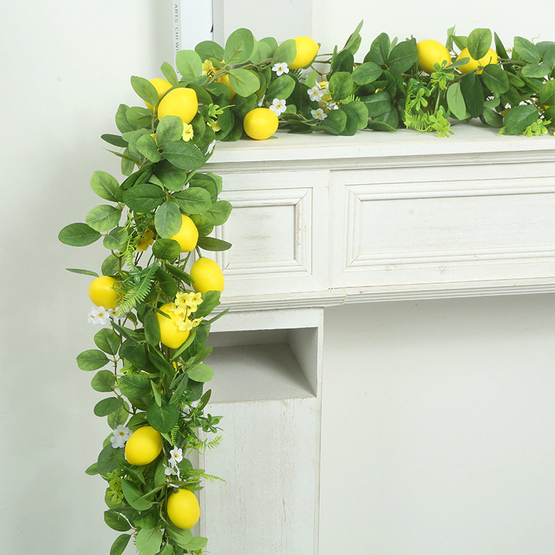 墙面挂饰柠檬藤条家居餐桌人造柠檬果婚庆摆饰道具空调管子遮丑,玩具/童车/益智/积木/模型,仿真/动物玩偶,淘宝优惠券,粉丝福利购,淘宝优惠卷