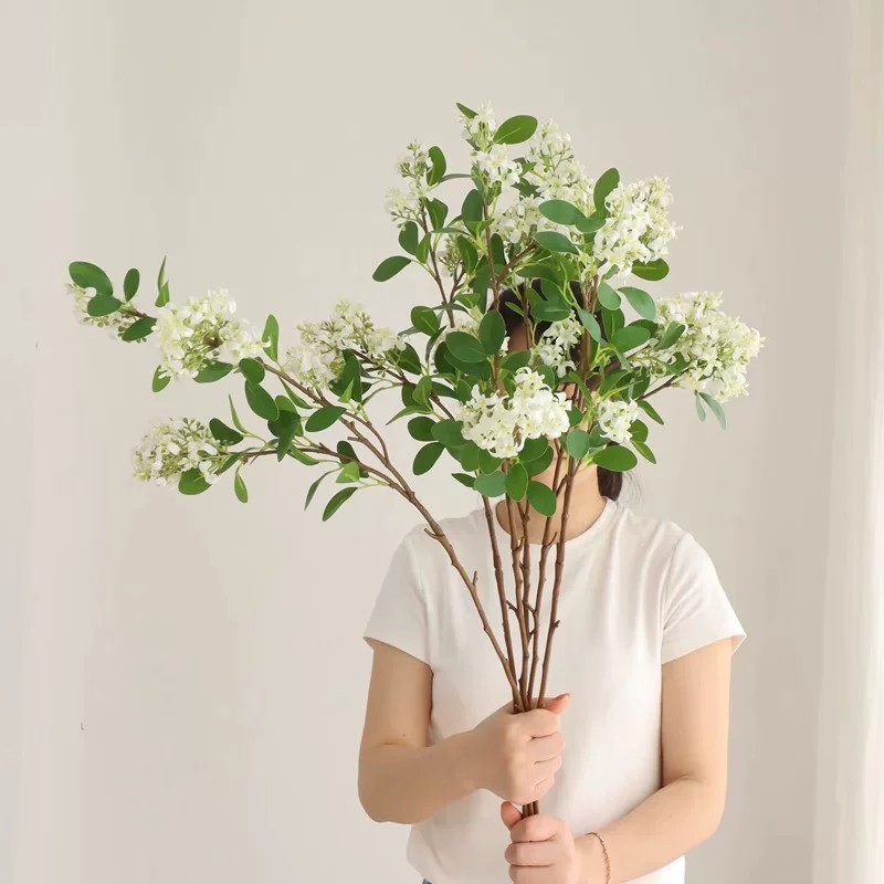 仿真花千里香桂花丁香花假花花束摆设客厅餐桌绢花插花装饰简约风