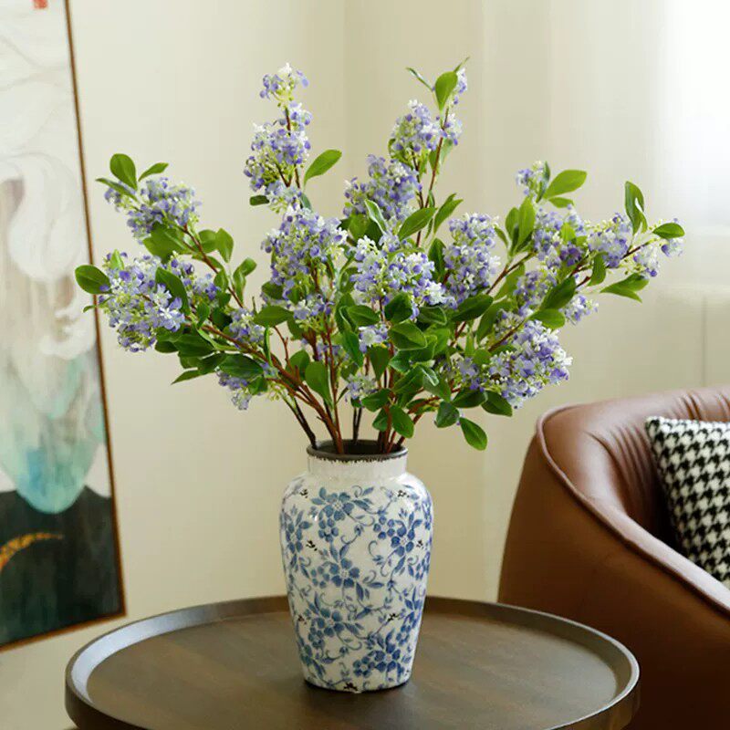 精美千里香仿真花假花插花装饰摆设客厅家居餐桌花艺绢花花束摆件