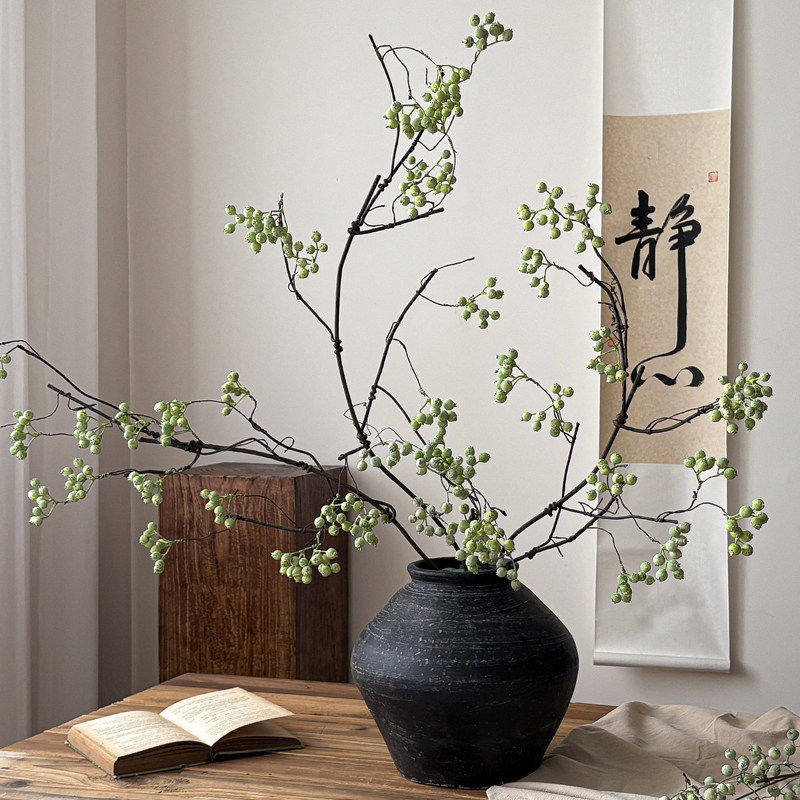 长条仿真花枝马桑果干花植物浆果绿植ins风客厅摆件餐桌高级装饰