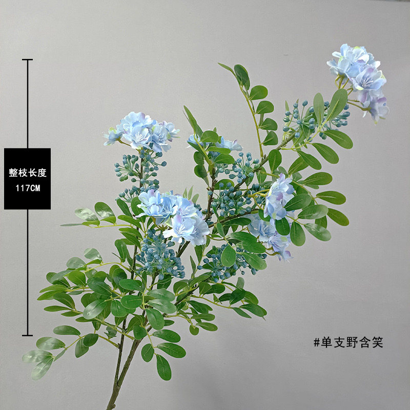 仿真含笑花绢布假花玄关电视柜摆放花艺室内造景展厅拍摄装饰花束