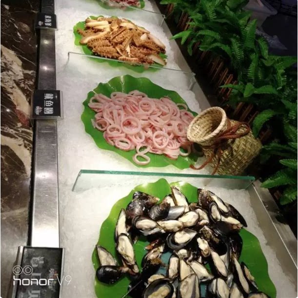 仿真荷叶餐厅菜肴装饰摆盘道具吃播用水果食物芭蕉叶海鲜冰台摆盘