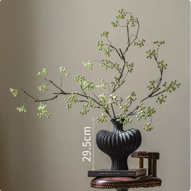 马桑果仿真花假花绿植摆设侘寂风干花枝逼真高级感摆件山归来花束