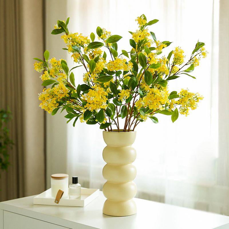 桂花树枝仿真花装饰摆件假花束插花摆设千里香仿真花客厅房间装饰