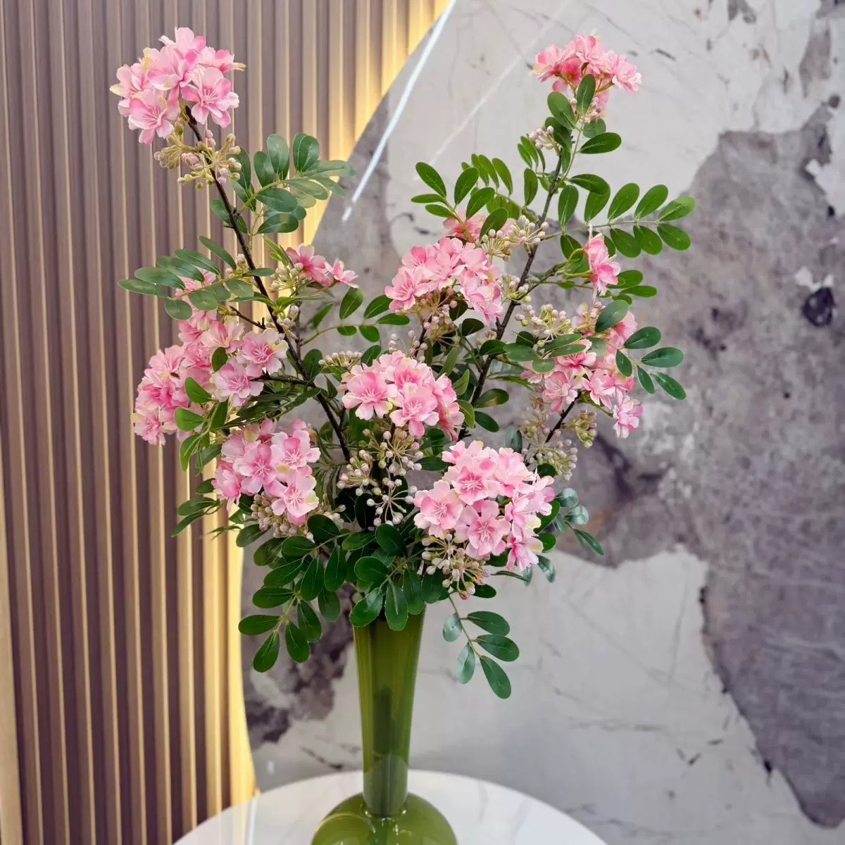 仿真含笑花绢布花束家用餐桌摆放花艺婚庆拍摄道具室内造景假花