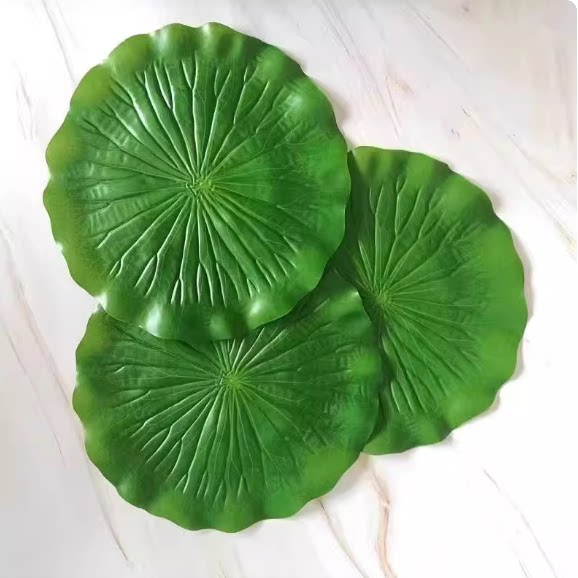 仿真荷花塑料荷叶假荷叶水池装饰假睡莲花鱼池水上漂浮假荷花荷叶