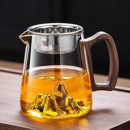 加厚玻璃公道杯茶漏一体分茶器