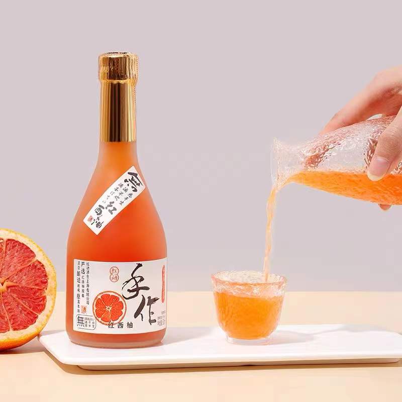 红动果酒蜜桃草莓西柚300ml手作高颜值女士微醺低度礼物果汁甜酒