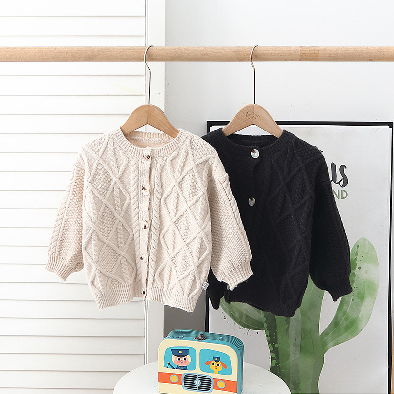 男童春秋装针织开衫毛衣