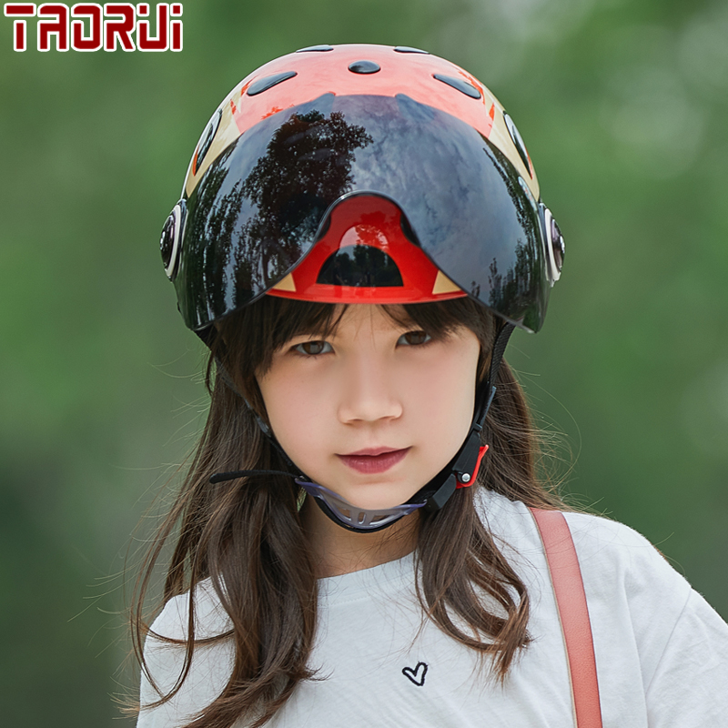 夏季电动车男女小孩安全儿童头盔