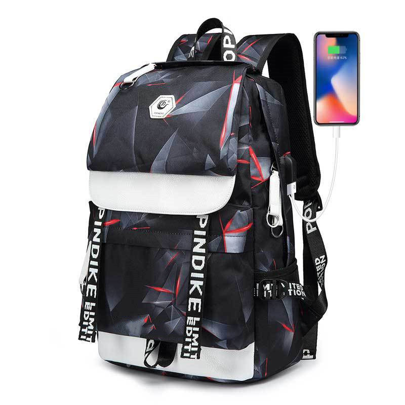 高中学生书包男初中大学生双肩包防水大号容量结实电脑背包牛津布