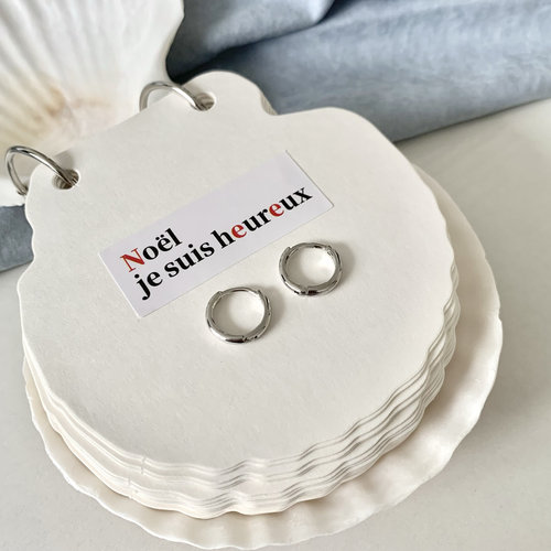 CuteDouu日常低调百搭银色耳环