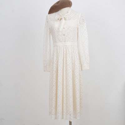 24春夏兰卡芙柜价1299蕾丝设计感千金感仙女裙通勤气质新款裙子