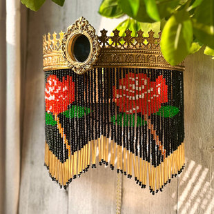 维多利亚玫瑰流苏黄铜欧式 法式 客厅卧室复古壁灯卧室床头 玫瑰颂