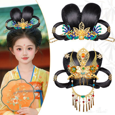 古装宫廷风百搭假发头饰套装