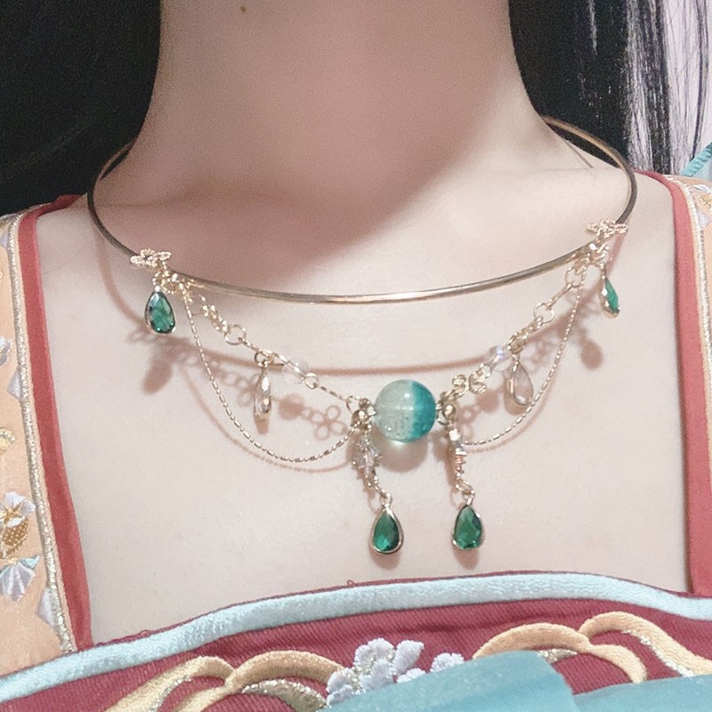 瑶遇见女鹿项链古风项圈复古代璎珞古装汉服配饰汉元素流苏头饰品