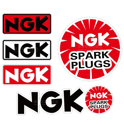 赞助商品牌车贴NGK火花塞logo汽车改装反光贴纸划痕遮挡装饰贴画