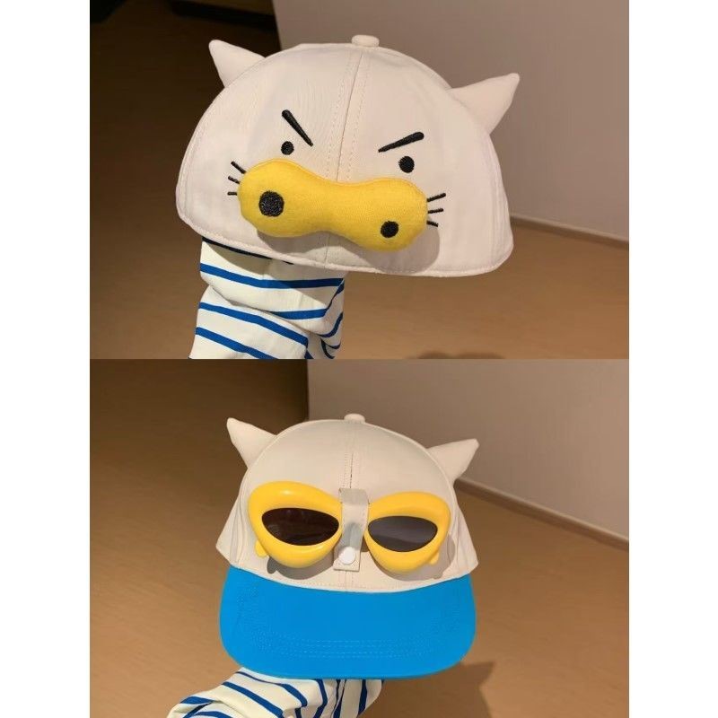 超人肥猪猪正反两戴平檐鸭舌帽子女春夏季可爱卡通遮阳拍照出片