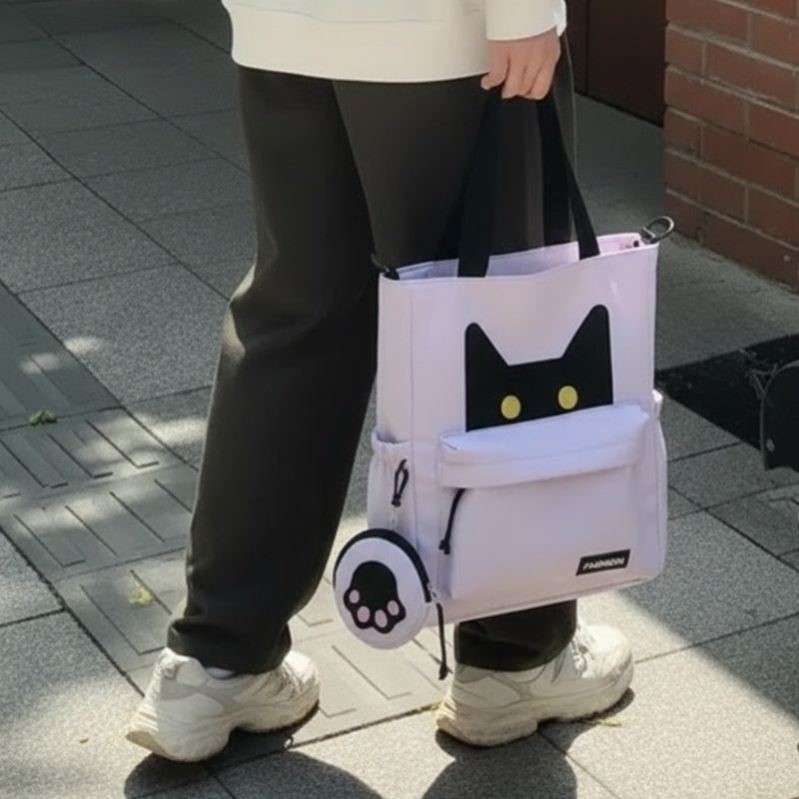 手提包男款大容量初中高中学生补习手提袋拎书袋通勤帆布包托特包