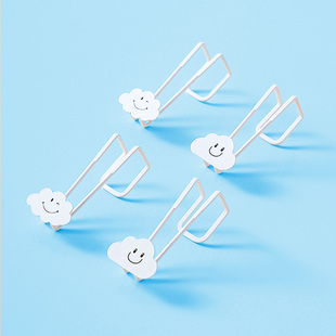 云朵铁艺门后挂钩创意免打孔柜门厨房门后挂架宿舍办公置物小挂钩