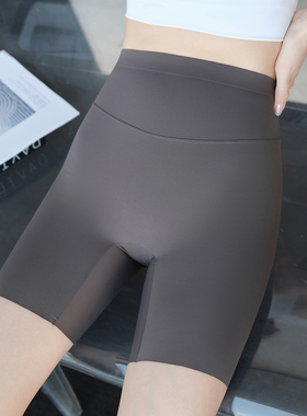 安全裤内裤二合一女内搭夏季薄款紧身鲨鱼裤灰色防走光四分打底裤