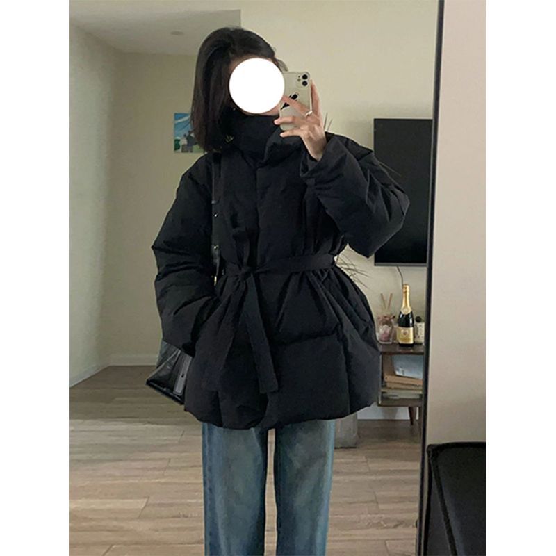 冬装黑色加厚棉服女2025冬季保暖棉袄韩版时尚面包棉服宽松厚外套