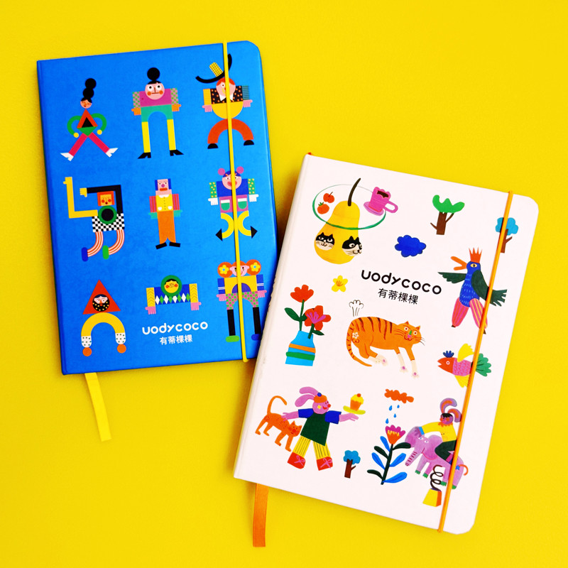 uodycoco原创插画记事本可爱个性小众笔记本高颜值本子彩色内页