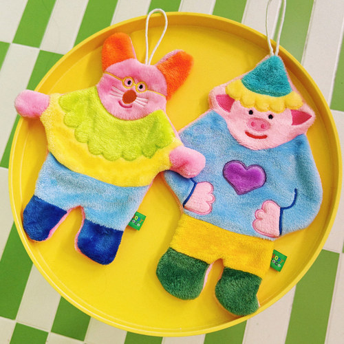 uodycoco原创擦手巾挂式吸水速干加厚可爱儿童卡通厨房毛巾干手巾