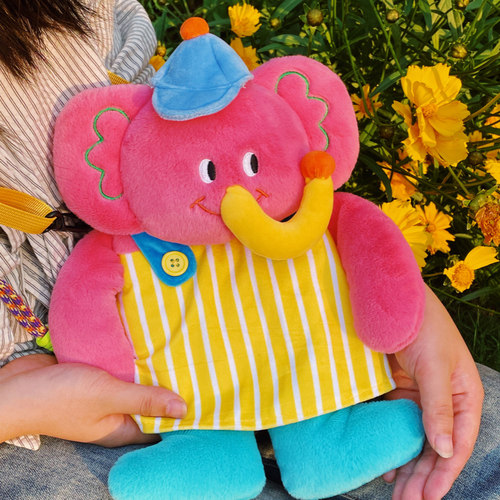 uodycoco原创有福象斜挎包可爱卡通毛绒公仔玩偶包女生小众手机包