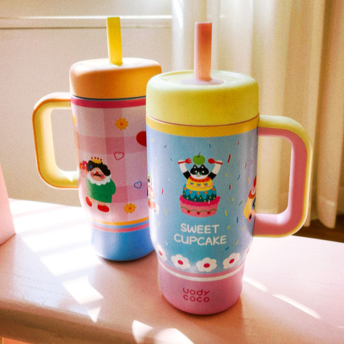uodycoco可爱吸管杯保温保冰杯