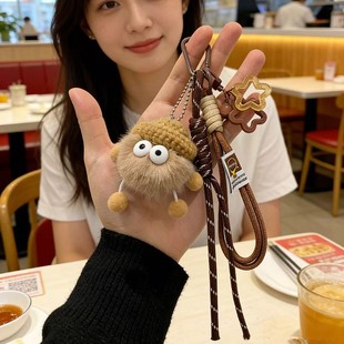 美拉德煤球miu包包小众挂件ins登山绳钥匙扣挂绳挂饰装饰挂饰礼物