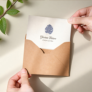 贺卡小卡片复古牛皮纸手写信纸信封套装生日高级感开学毕业圣诞节新年寄语明信片表白祝福感恩感谢礼物留言卡