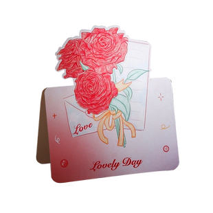 贺卡小卡片高级感手写礼物留言卡三八妇女神节母亲节圣诞新年情人节立体表白卡鲜花束花店生日结婚祝福明信片