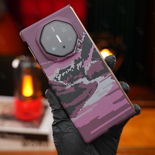 闪耐适用华为MateXTs非凡大师手机壳雪山河流碳纤维纹华为mateXT三折叠夜光新款保护壳MateXTs发光个性硬壳