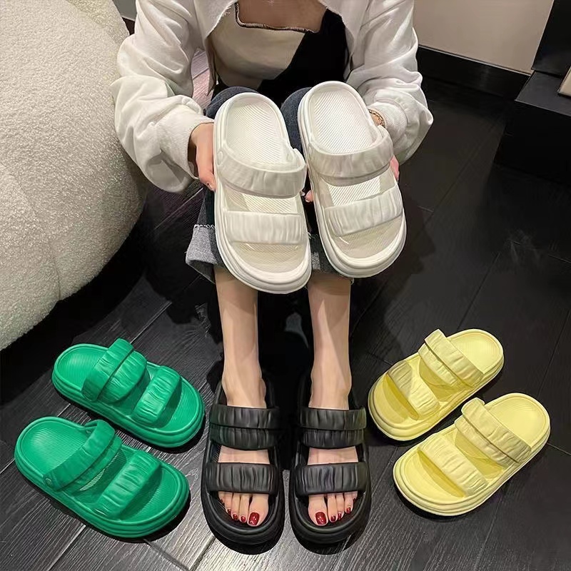 时尚个性ins踩屎感拖鞋女夏季户外运动沙滩防滑耐磨透气清凉拖鞋