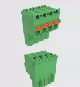 FPCB020M-508弹簧式折弯侧接线对接插拔式5.08间距反向接线端子