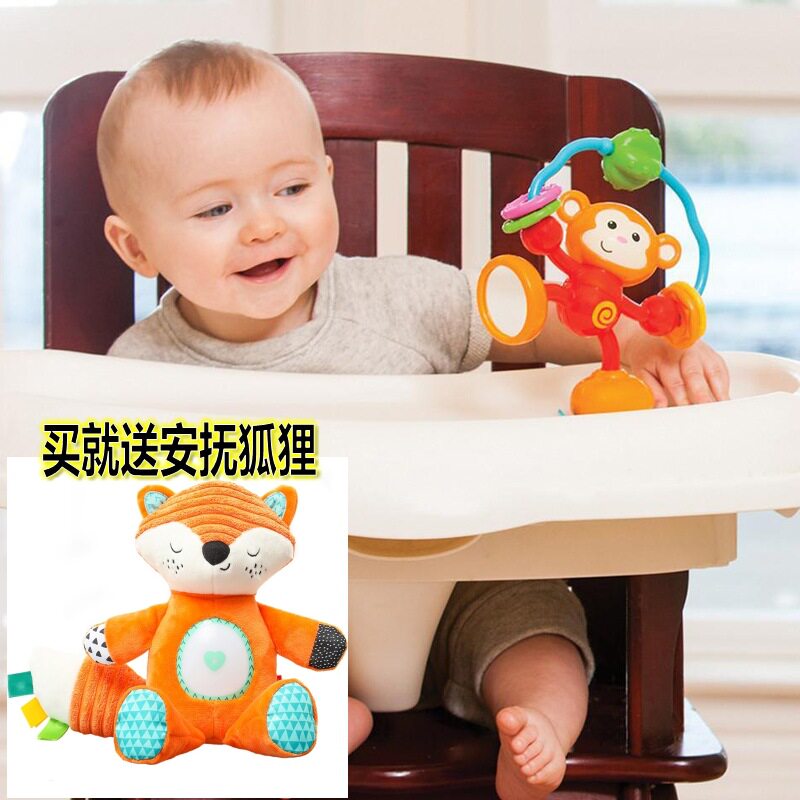 infantino美国婴蒂诺宝宝互动玩具喂饭逗娃神器触感旋转吸盘玩具